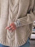 Cable - Knit Long Sleeve Sweater - Your Second Look