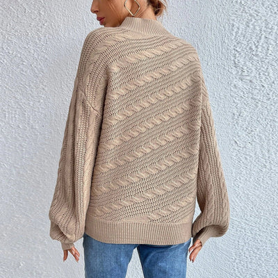 Cable Knit Mock Neck Sweater - Your Second Look