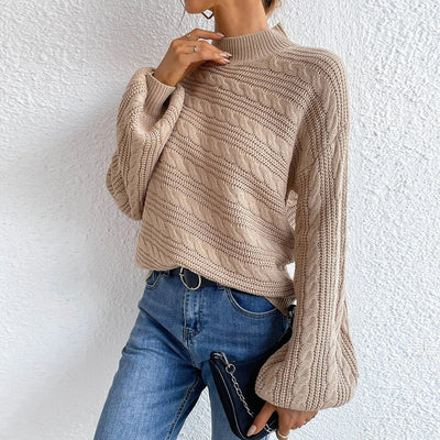 Cable Knit Mock Neck Sweater - Your Second Look