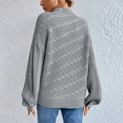 Cable Knit Mock Neck Sweater - Your Second Look