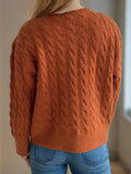 Cable Knit Round Neck Cardigan - Your Second Look
