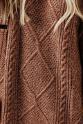 Cable - Knit Round Neck Sweater Dress - Your Second Look