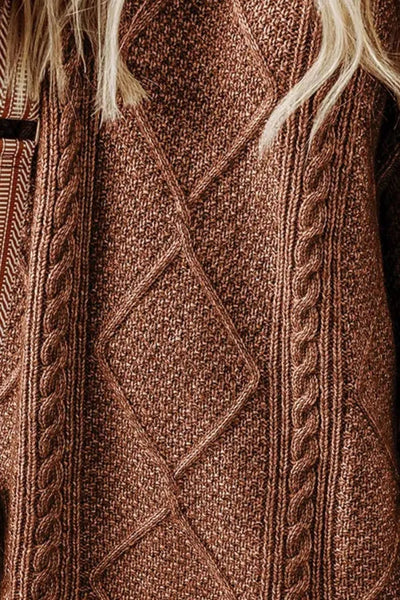 Cable - Knit Round Neck Sweater Dress - Your Second Look