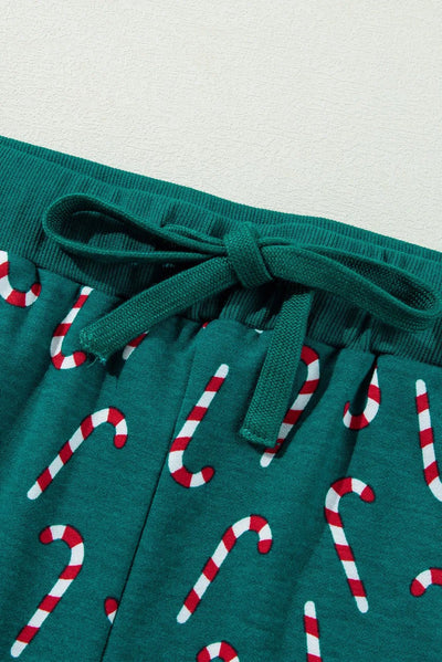 Candy Cane Top and Pants Lounge Set - Your Second Look