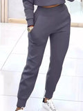 Casual Chic Cropped Sweatshirt and Jogger Set - Your Second Look