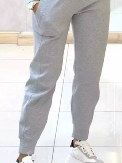 Casual Chic Cropped Sweatshirt and Jogger Set - Your Second Look