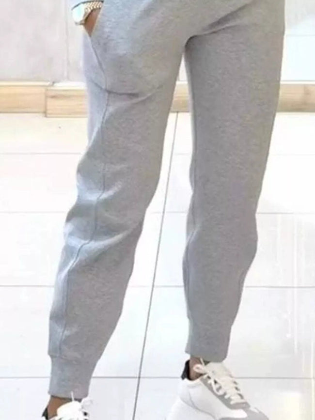 Casual Chic Cropped Sweatshirt and Jogger Set - Your Second Look