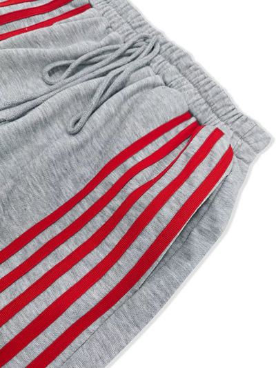 Casual Striped Sweatshirt and Pants Set - Your Second Look