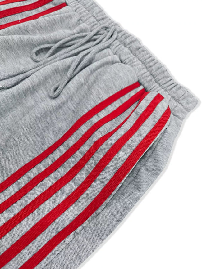 Casual Striped Sweatshirt and Pants Set - Your Second Look
