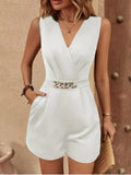 Chain Decor Romper with Pockets - Your Second Look