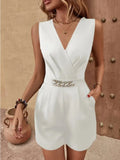 Chain Decor Romper with Pockets - Your Second Look