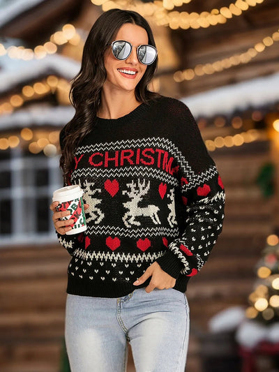 Christmas Element Round Neck Sweater - Your Second Look