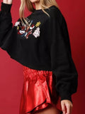 Christmas Sequin Cropped Sweatshirt - Your Second Look