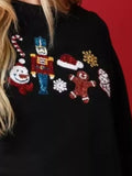 Christmas Sequin Cropped Sweatshirt - Your Second Look