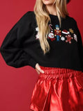 Christmas Sequin Cropped Sweatshirt - Your Second Look