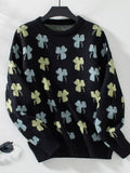 Clover Round Neck Long Sleeve Sweater - Your Second Look
