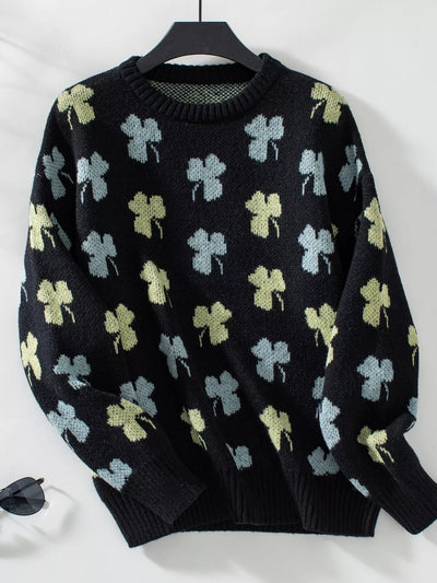 Clover Round Neck Long Sleeve Sweater - Your Second Look