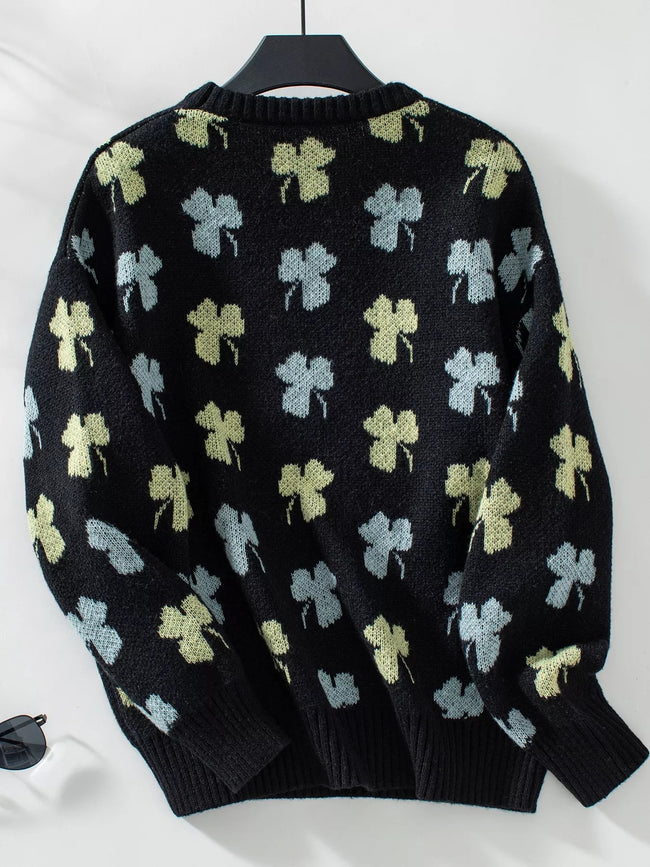 Clover Round Neck Long Sleeve Sweater - Your Second Look