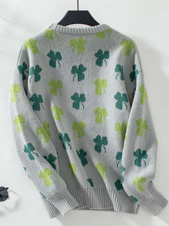 Clover Round Neck Long Sleeve Sweater - Your Second Look