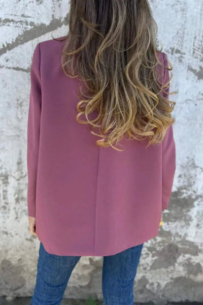 Collared Neck Long Sleeve Blazer - Your Second Look
