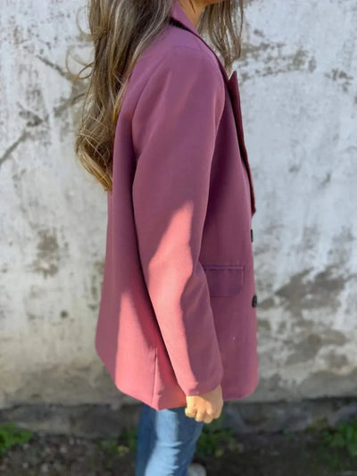 Collared Neck Long Sleeve Blazer - Your Second Look