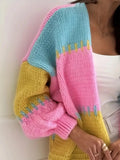 Color Block Drop Shoulder Cardigan - Your Second Look