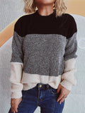 Color Block Long Sleeve Sweater - Your Second Look