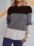 Color Block Long Sleeve Sweater - Your Second Look