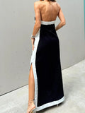 Contrast Halter Maxi Dress - Your Second Look
