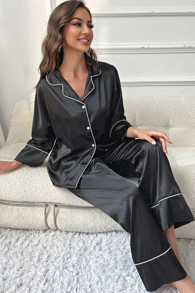 Contrast Piping Pajama Set - Your Second Look