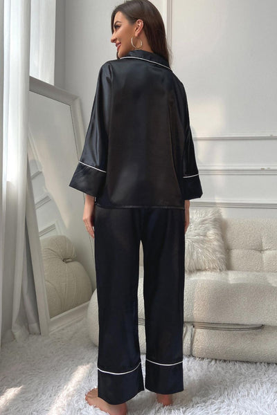 Contrast Piping Pajama Set - Your Second Look