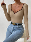 Contrast Trim Knit Top - Your Second Look