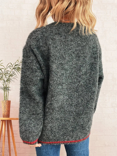 Contrast Trim Sweater - Your Second Look