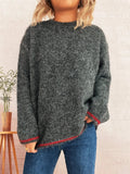 Contrast Trim Sweater - Your Second Look