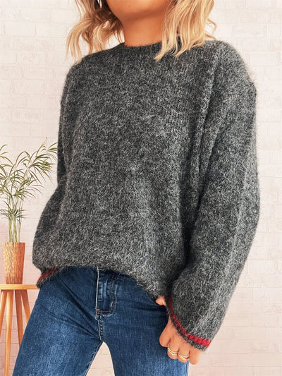 Contrast Trim Sweater - Your Second Look