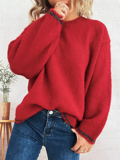 Contrast Trim Sweater - Your Second Look