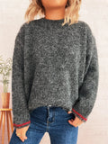 Contrast Trim Sweater - Your Second Look