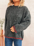 Contrast Trim Sweater - Your Second Look