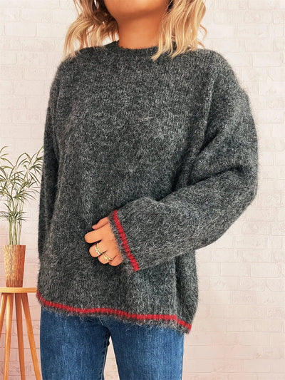 Contrast Trim Sweater - Your Second Look