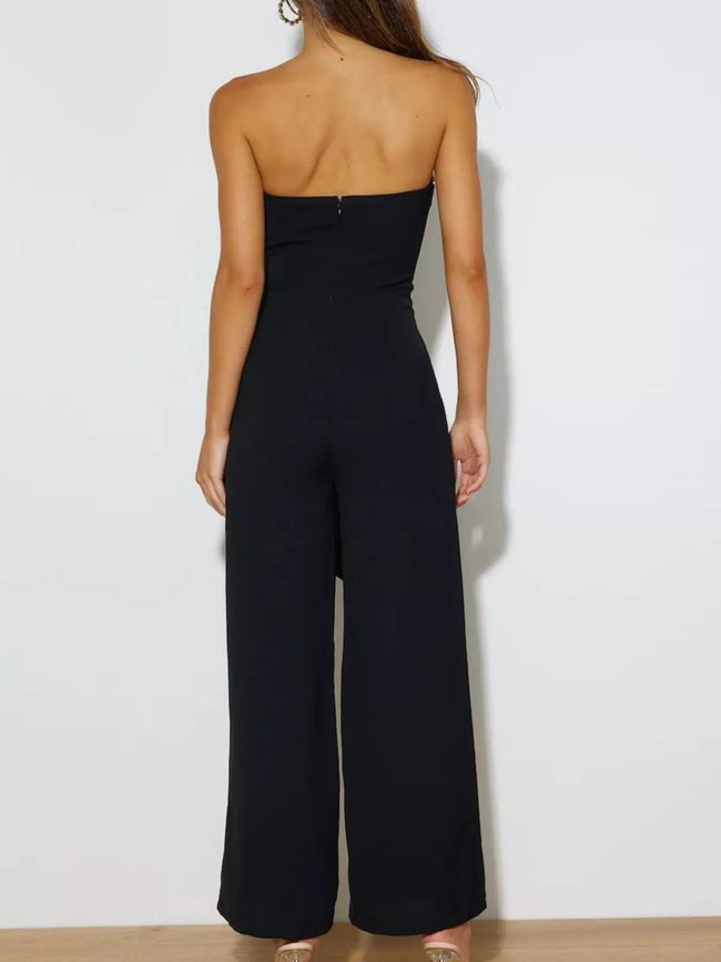 Contrast Tube Wide Leg Jumpsuit - Your Second Look