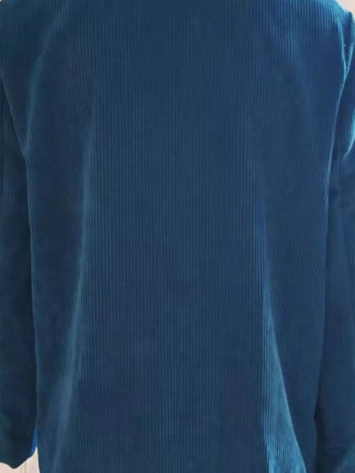 Corduroy Lapel Collar Casual Blazer - Your Second Look
