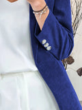 Corduroy Lapel Collar Casual Blazer - Your Second Look
