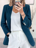 Corduroy Lapel Collar Casual Blazer - Your Second Look