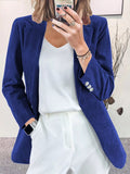 Corduroy Lapel Collar Casual Blazer - Your Second Look