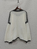 Cozy Contrast Stitching Sweater - Your Second Look