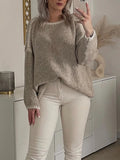 Cozy Contrast Stitching Sweater - Your Second Look
