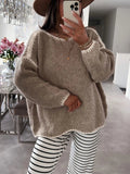 Cozy Contrast Stitching Sweater - Your Second Look