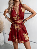 Crisscross Back Printed Romper - Your Second Look