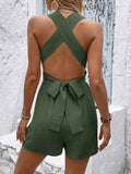 Crisscross Back Sleeveless Romper - Your Second Look