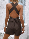 Crisscross Back Sleeveless Romper - Your Second Look